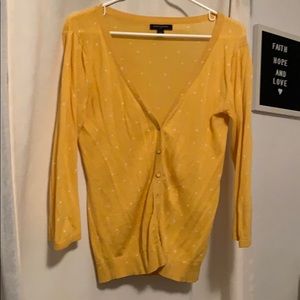 Yellow polka dot cardigan